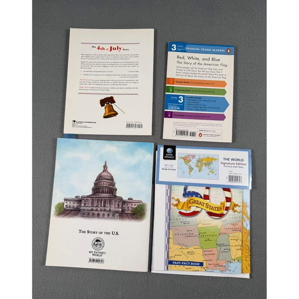 Children's US History & Geography Book Lot | 4th of July | Maps | Level 3 Reader - Picture 2 of 15